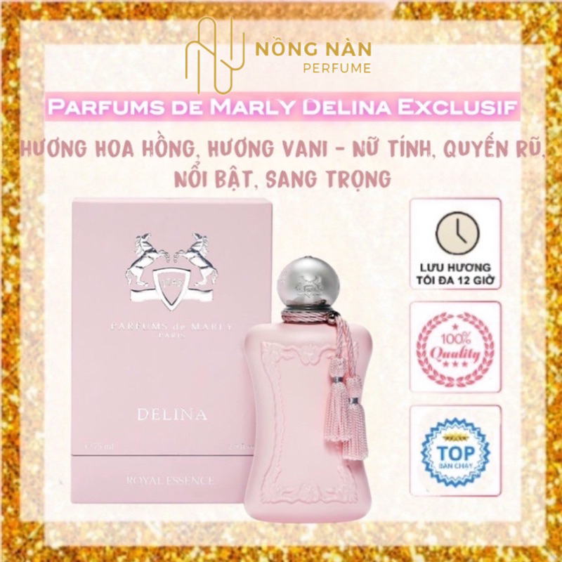 Parfums de Marly Delina Exclusif - Nước hoa nữ chính hãng hương hoa hồng chiết 2ml 5ml 10ml lưu hương cực lâu