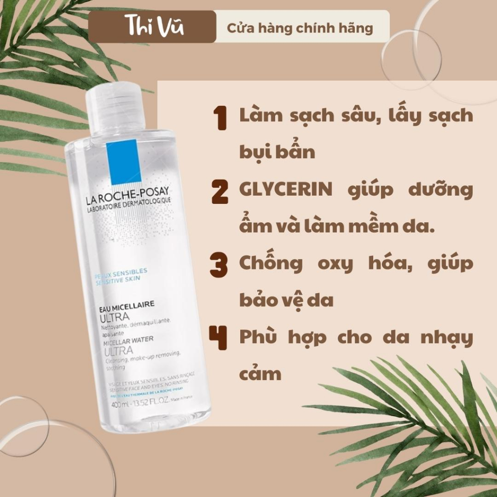 Nước tẩy trang La Roche Posay dành cho da dầu mụn nhạy cảm - Thi Vũ