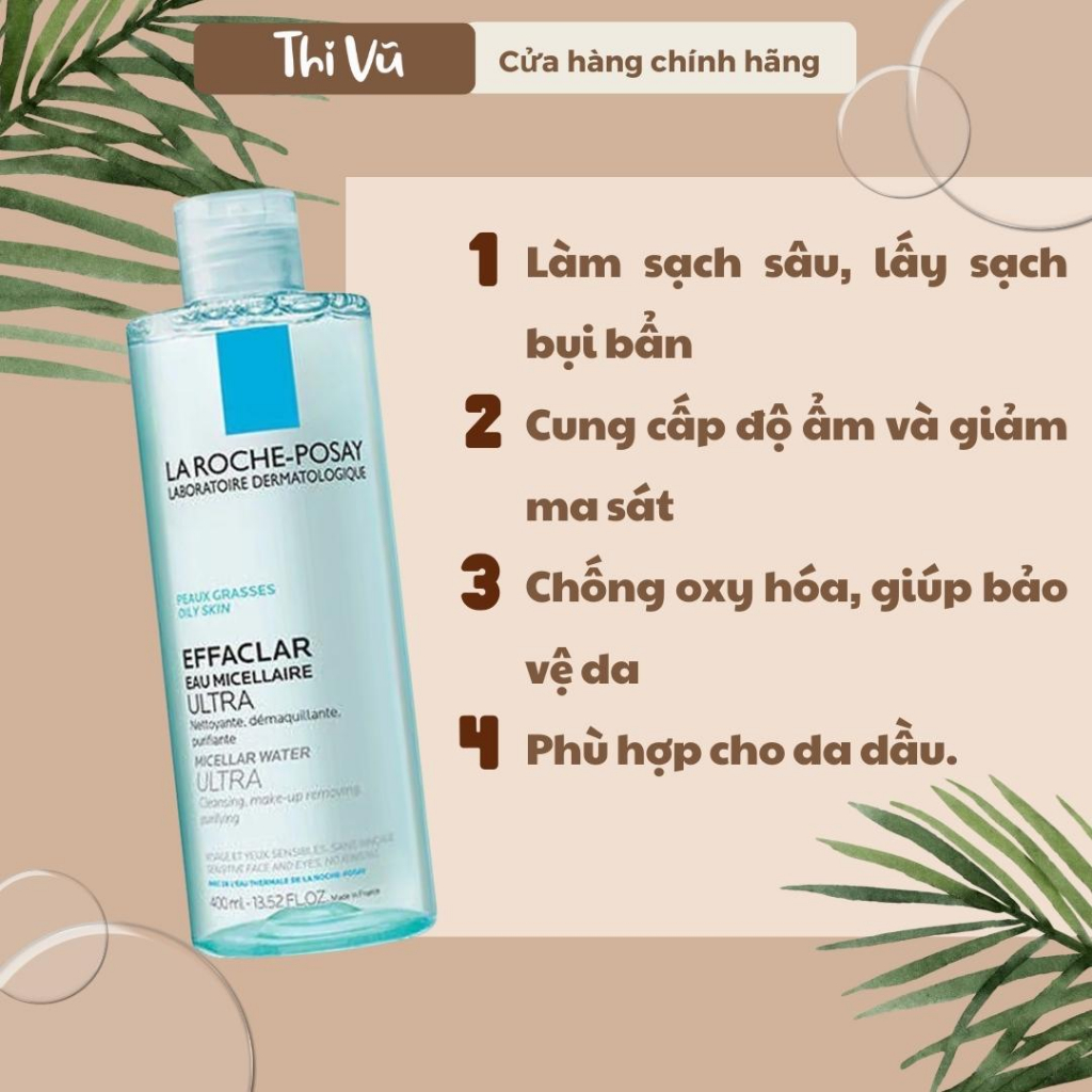 Nước tẩy trang La Roche Posay dành cho da dầu mụn nhạy cảm - Thi Vũ