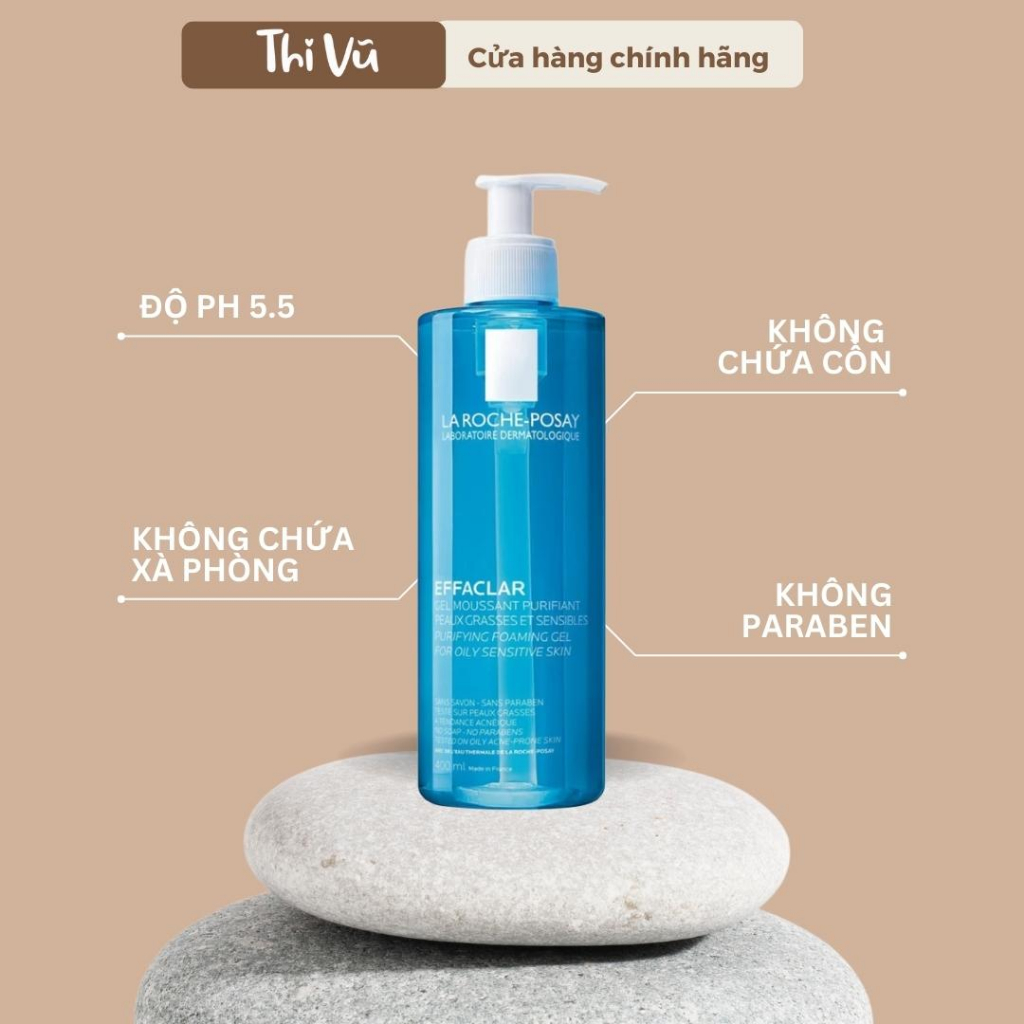 Sữa rửa mặt La roche Posay Effaclar Purifying Foaming Gel, sữa rửa mặt cho da dầu mụn nhạy cảm - Thi Vũ