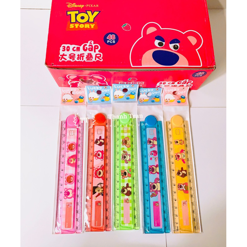 Thước kẻ gấp gọn 30cm hình gấu dâu lotso
