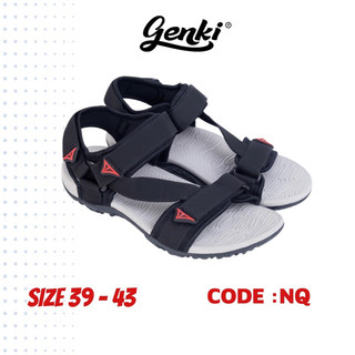 Giày Sandal Nam Genki Màu Xám Quai Chéo Thể Thao Chính Hãng NQ01