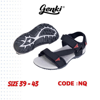 Sandal Nam Genki Màu Đen Quai Chéo Thời Trang Chính Hãng NQ04