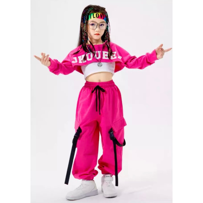 Bộ đồ bé gái phong cách hip hop chuẩn ảnh 10/30kg