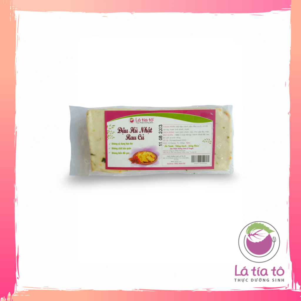 ĐẬU HŨ RAU CỦ ĐÔNG LẠNH 250GR/ 500GR - LÁ TÍA TÔ