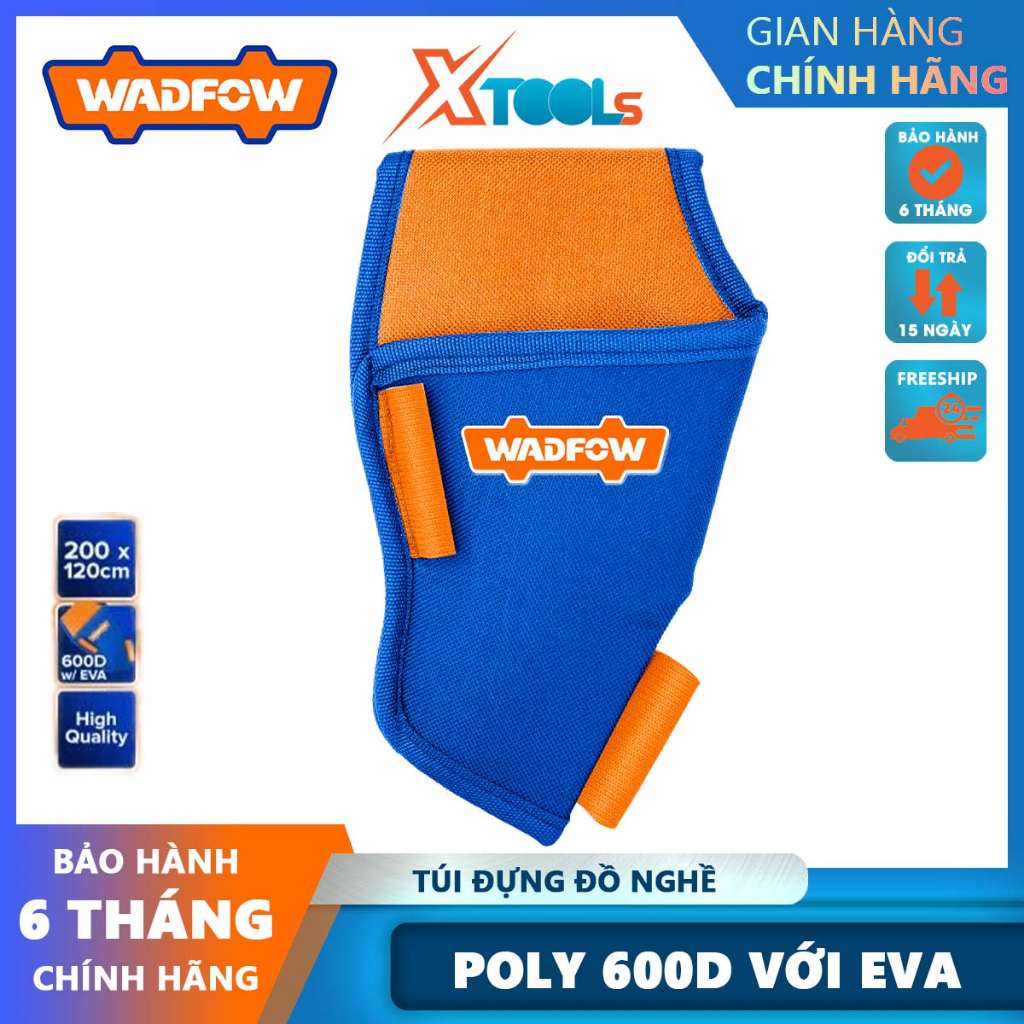 Túi đựng đồ nghề đeo hông WADFOW WTG2103 200*120mm túi đựng máy khoan chất liệu vải Polyester và EVA siêu bền