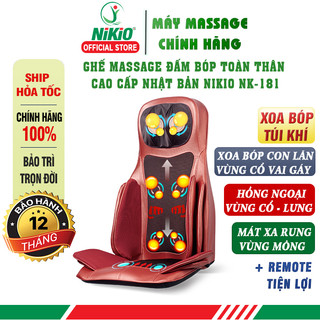 Ghế massage toàn thân cao cấp Nhật Bản Nikio NK-181 Xoa bóp, đấm bóp, áp suất khí, nhiệt hồng ngoại