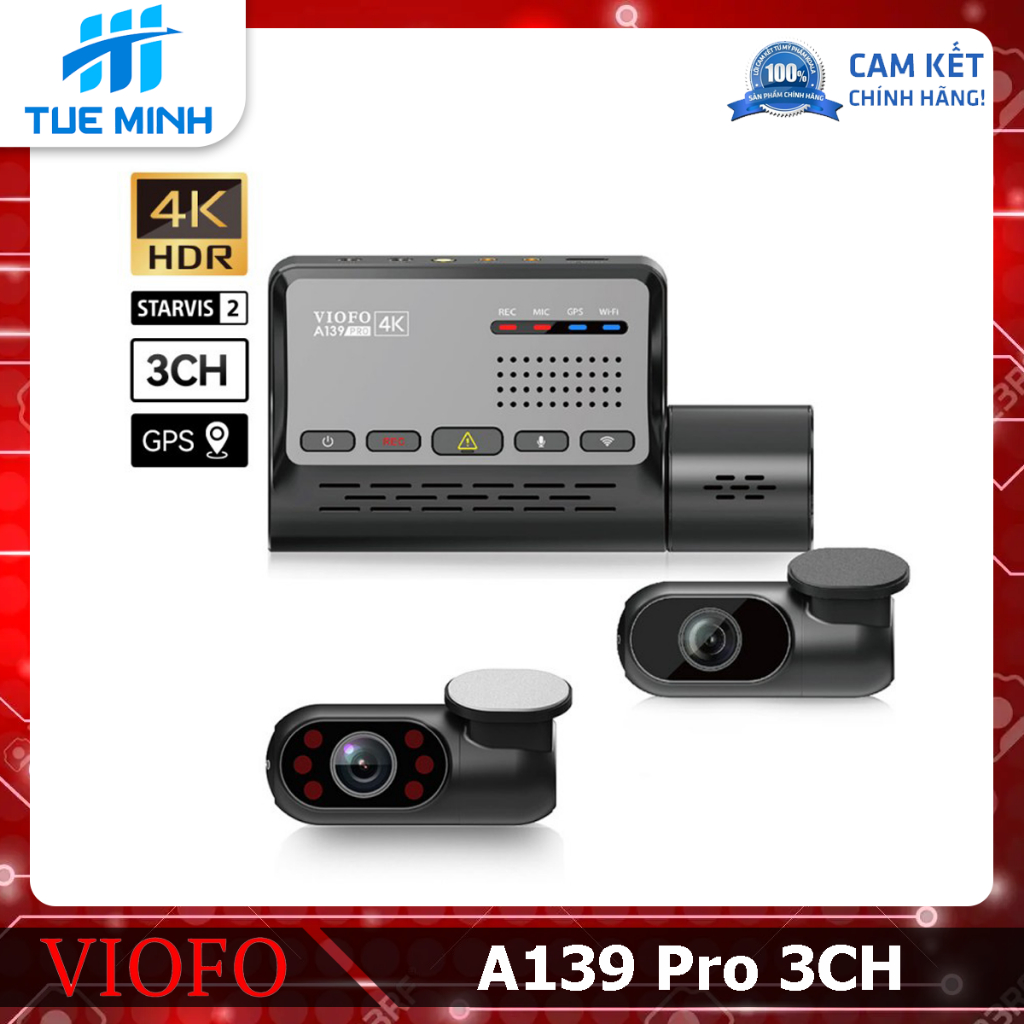 Camera hành trình 3 mắt VIOFO A139 PRO