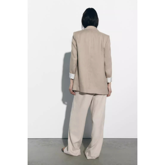 (HÀNG SẴN) Áo khoác vest blazer nữ dáng dài đứng rộng tay gập hàng xuất Zara | BigBuy360 - bigbuy360.vn