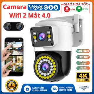 Camera Yoosee Wifi 2 Mắt giám sát Ngoài Trời Không Dây Ip66 Thông Minh chống nước an toàn AI - 4K siêu nét - BH 2 NĂM