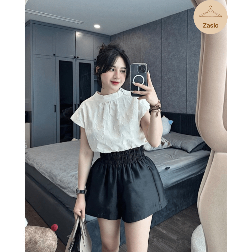 Quần Short Tacta Phồng Lưng Chun Co Dãn Có Túi Q04