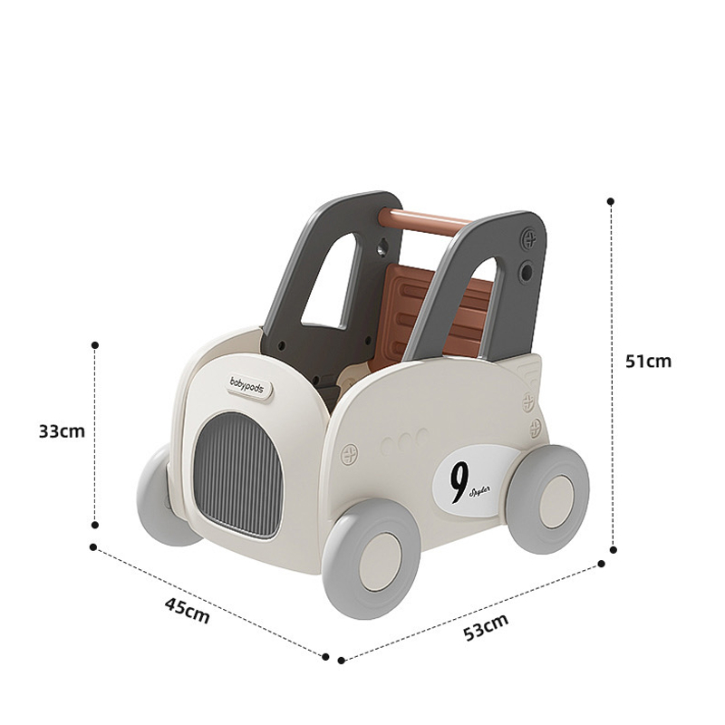 Xe đẩy tập đi đa năng hình ô tô cho bé vừa làm xe tập đi, xe kéo và xe đựng đồ chơi mẫu mới 2023 siêu dễ thương