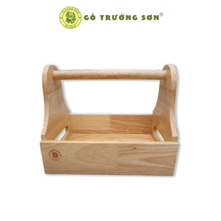 Khay Gỗ Cao Su Đựng Chai Lọ Gia Vị Trên Bàn Ăn - Đồ Gỗ Nhà Bếp Thương Hiệu Trường Sơn