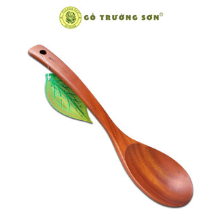 Muỗng múc canh cỡ lớn gỗ xà cừ - vá canh oval đại - đồ gỗ nhà bếp thương hiệu trường sơn