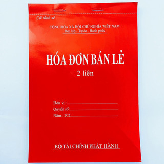 Hóa đơn bán lẻ a4 dày 60 - 100 tờ a4, hóa đơn tính tiền 1 liên, 2 liên, 3 liên