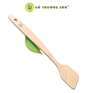 Xẻng Lật Đảo Trở Siêu Mỏng Cán Dài - Vá Sạn Gỗ 09 ( 40 x 7.5 cm ) - Đồ Gỗ Nhà Bếp Thương Hiệu Trường Sơn