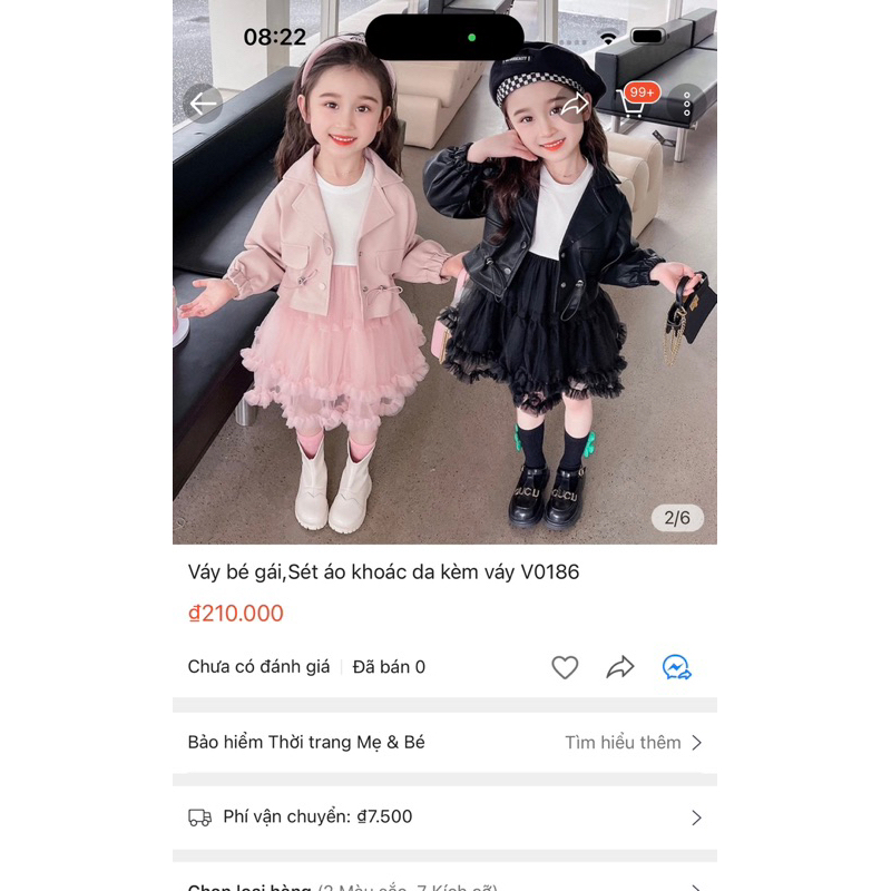 Sét áo khoác da kèm chân váy xòe xinh xỉu cho bé