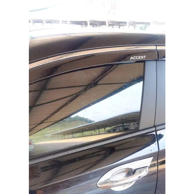 Vè che mưa xe HYUNDAI ACCENT 2018-2023 NHỰA ĐEN hàng cao cấp