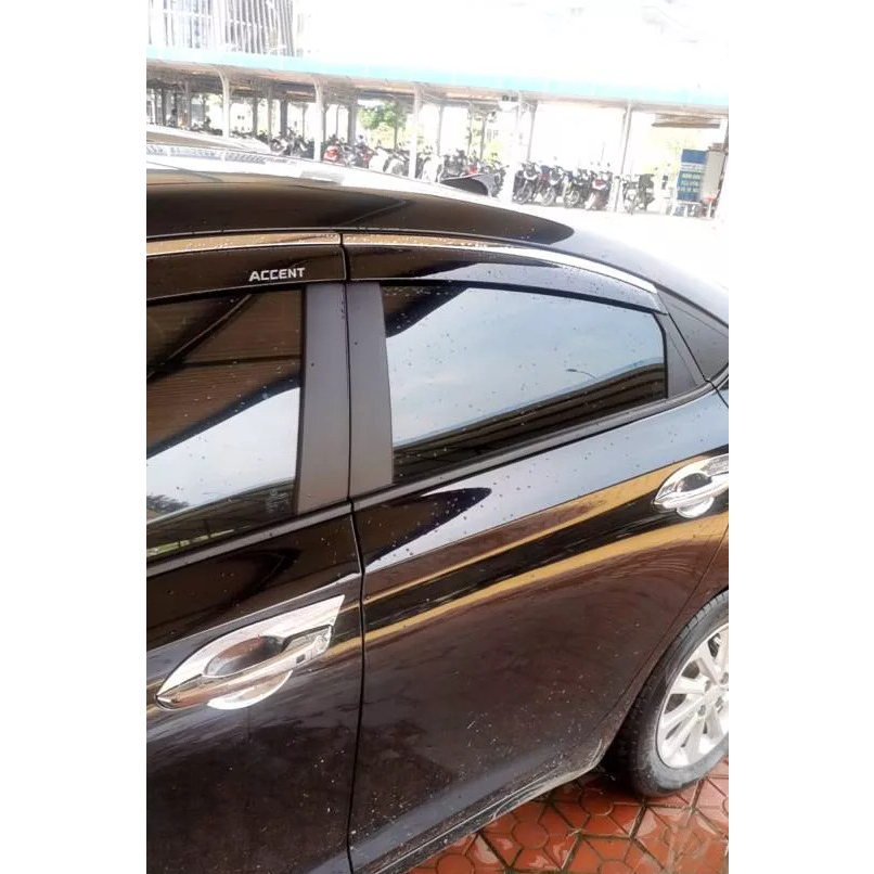 Vè che mưa xe HYUNDAI ACCENT 2018-2023 NHỰA ĐEN hàng cao cấp