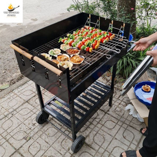  Bếp nướng than hoa ngoài trời Lò nướng than bếp nướng CK350 bếp nướng inox 