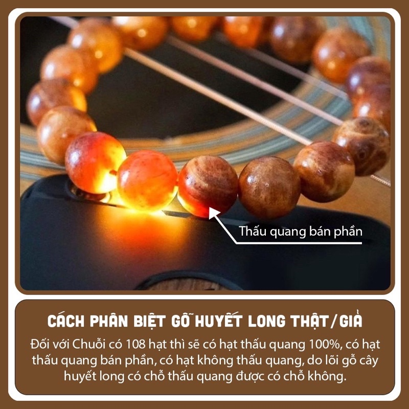 Vòng Gỗ Huyết Long 108 Hạt 6mm , 8mm , vòng tay gỗ huyết rồng đem may mắn bình an
