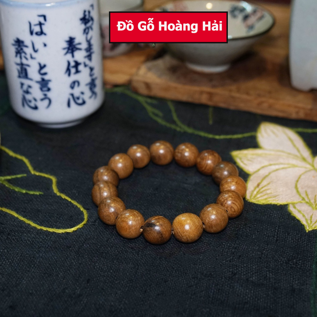 Vòng Tay Chuỗi Hạt Gỗ Bách Xanh Cao Cấp Dành Cho Nam Nữ . size 12-16 li