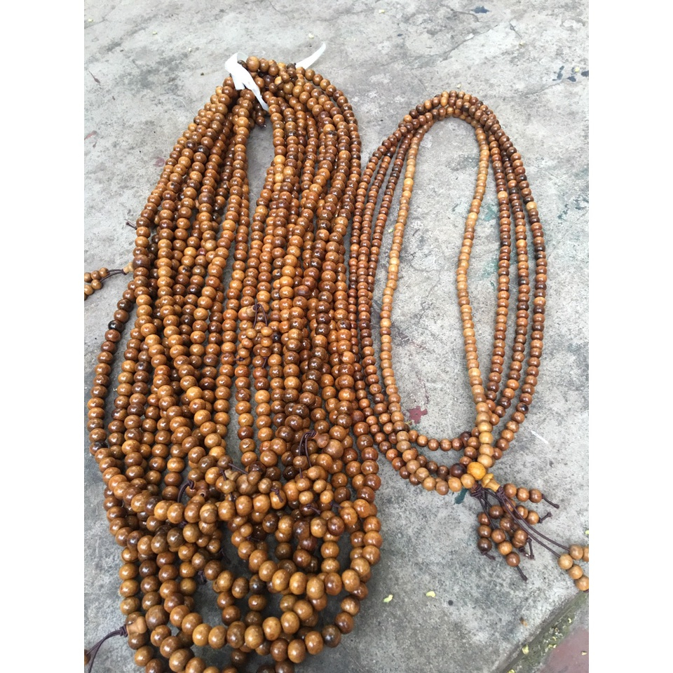 Vòng gỗ 108 hạt gỗ bách xanh thơm dịu mùi hương , vòng tay phong thủy nam nữ