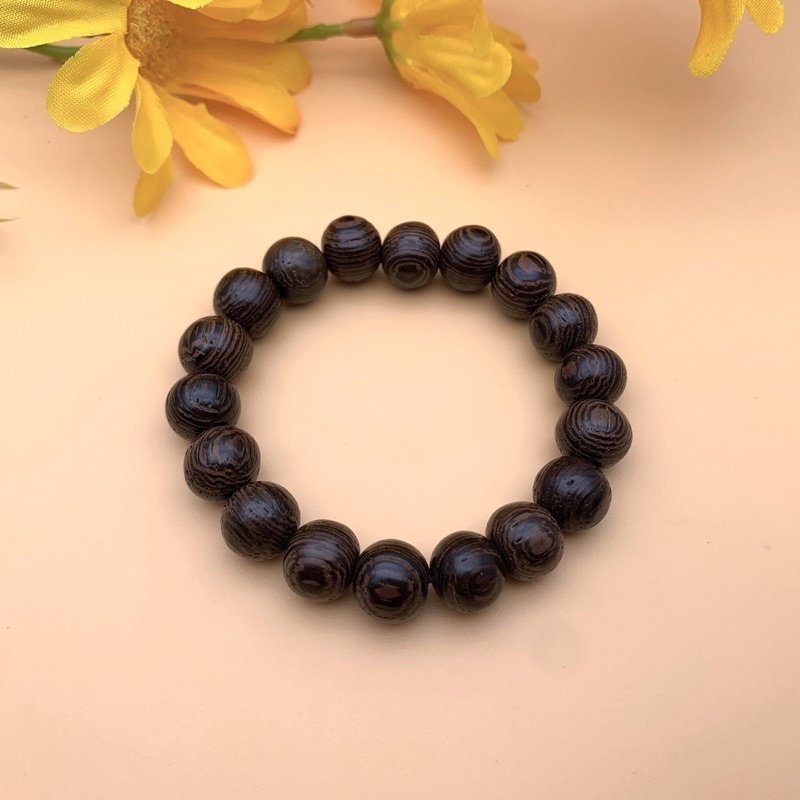 Vòng tay gỗ Mun Đuôi Công vân gỗ siêu đẹp  Vòng May Mắn  Tài Lộc