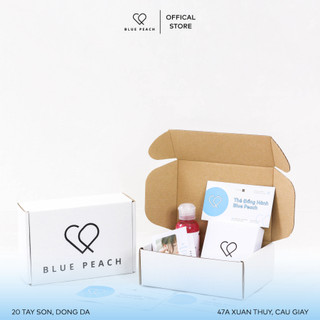 Hộp đựng trang sức combo nước rửa bạc khăn lau bạc blue peach