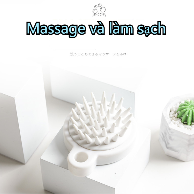 Lược gội đầu bằng silicon mát xa da đầu giảm rụng kích thích mọc tóc Nhỏ Gọn-DREAM