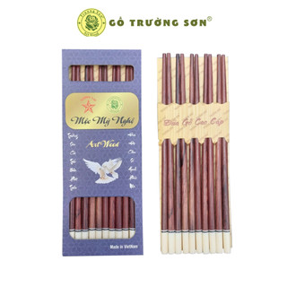 Đũa gỗ cẩm lai ghép đầu trắng - đồ gỗ nhà bếp thương hiệu trường sơn
