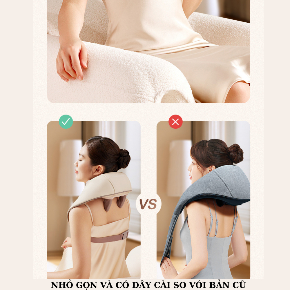 Máy massage cổ vai gáy, Máy mát xa xung điện mô phỏng kỹ thuật massage số 8 giảm đau nhức mỏi mệt