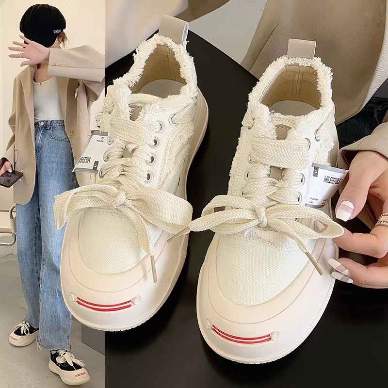 Giày sneaker Smilere public 2 màu trắng đen nam nữ, giày thể thao Smilerepublic bản cao cấp hot nhất 2023