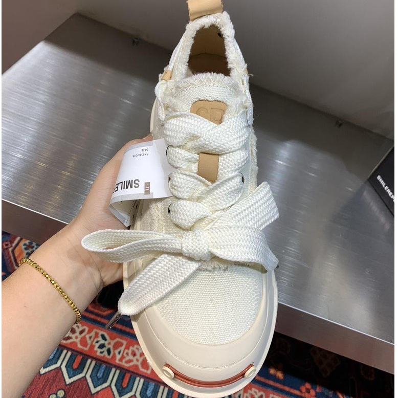 Giày sneaker Smilere public 2 màu trắng đen nam nữ, giày thể thao Smilerepublic bản cao cấp hot nhất 2023