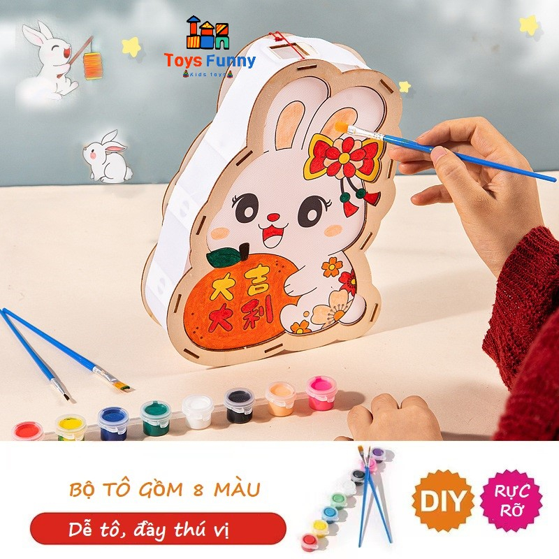 Đèn lồng trung thu bằng gỗ handmade nhiều mẫu cho bé