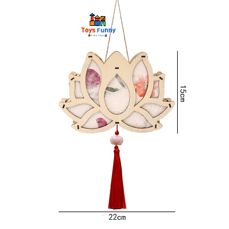 Đèn lồng trung thu bằng gỗ handmade nhiều mẫu cho bé