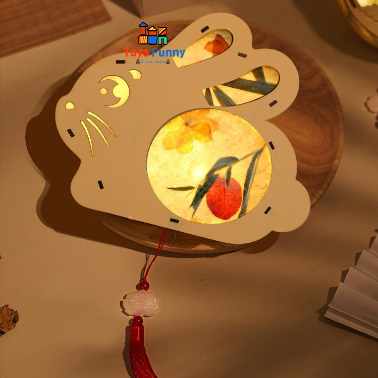 Đèn lồng trung thu bằng gỗ handmade nhiều mẫu cho bé