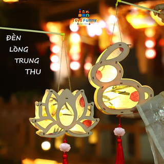 Đèn lồng trung thu bằng gỗ handmade nhiều mẫu cho bé