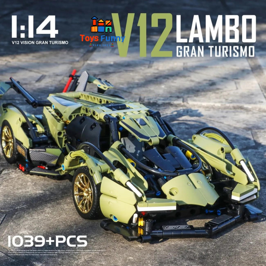 Đồ chơi lắp ráp Lego siêu xe LAMBORGHINI V12 GT tỉ lệ 1:14 với hơn 1039 PCS