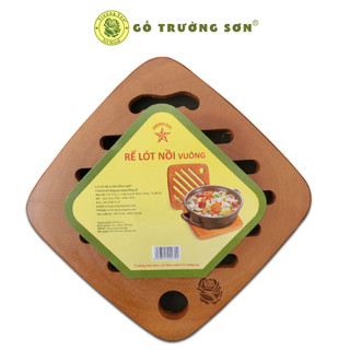 Rế Lót Nồi Bằng Gỗ Hình Vuông - Đồ Gỗ Nhà Bếp Thương Hiệu Trường Sơn