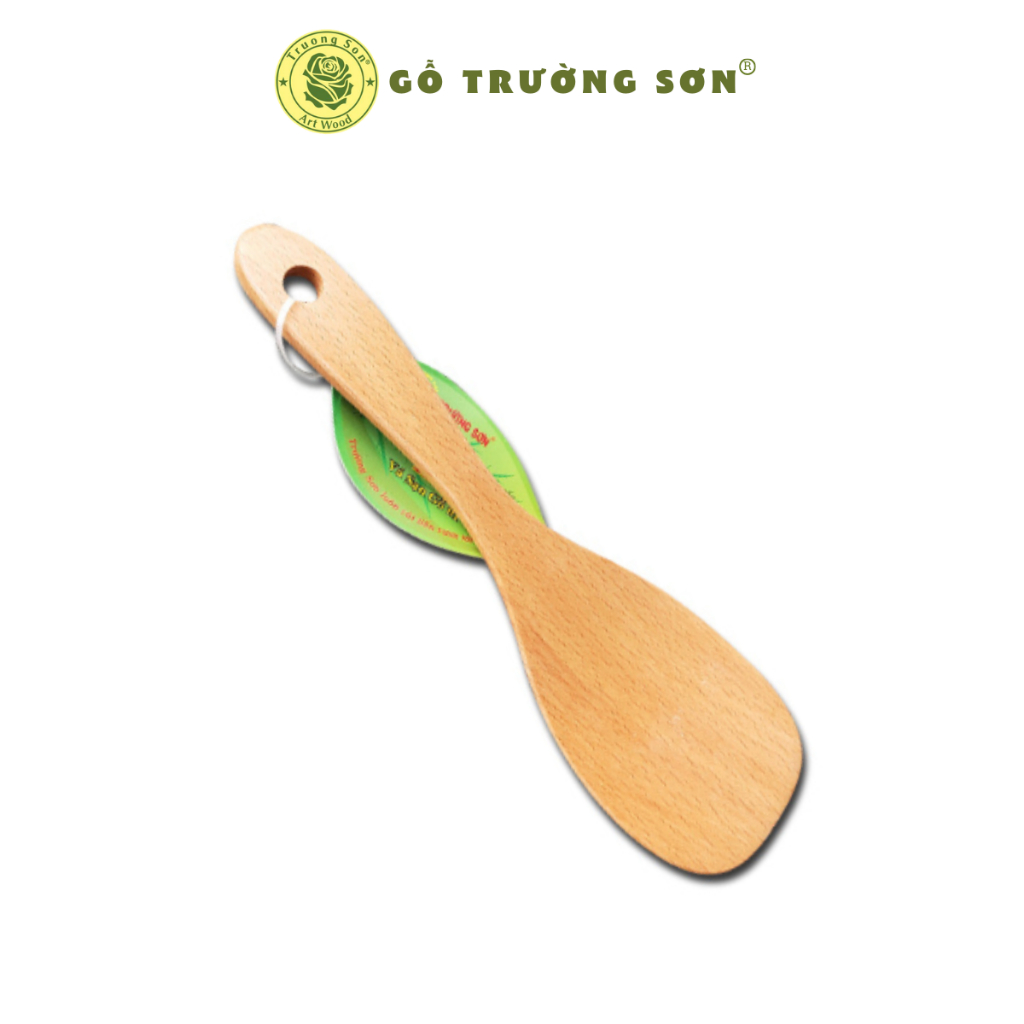 Muỗng Xới Cơm Gỗ Mui Bằng - Vá Gỗ Beech 01A - Đồ Gỗ Nhà Bếp Thương Hiệu Trường Sơn