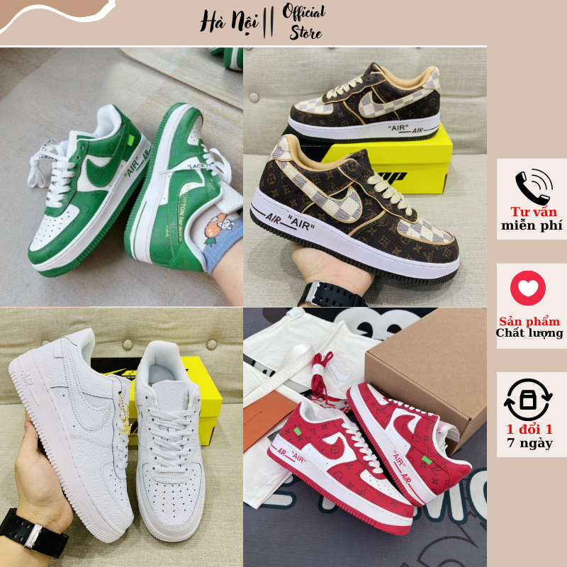 Giày Nike_AF1 LV Nam Nữ, Giày Nike_LV, Giày Nike_Louis Vuitton Hàng Đẹp Full Box Bill