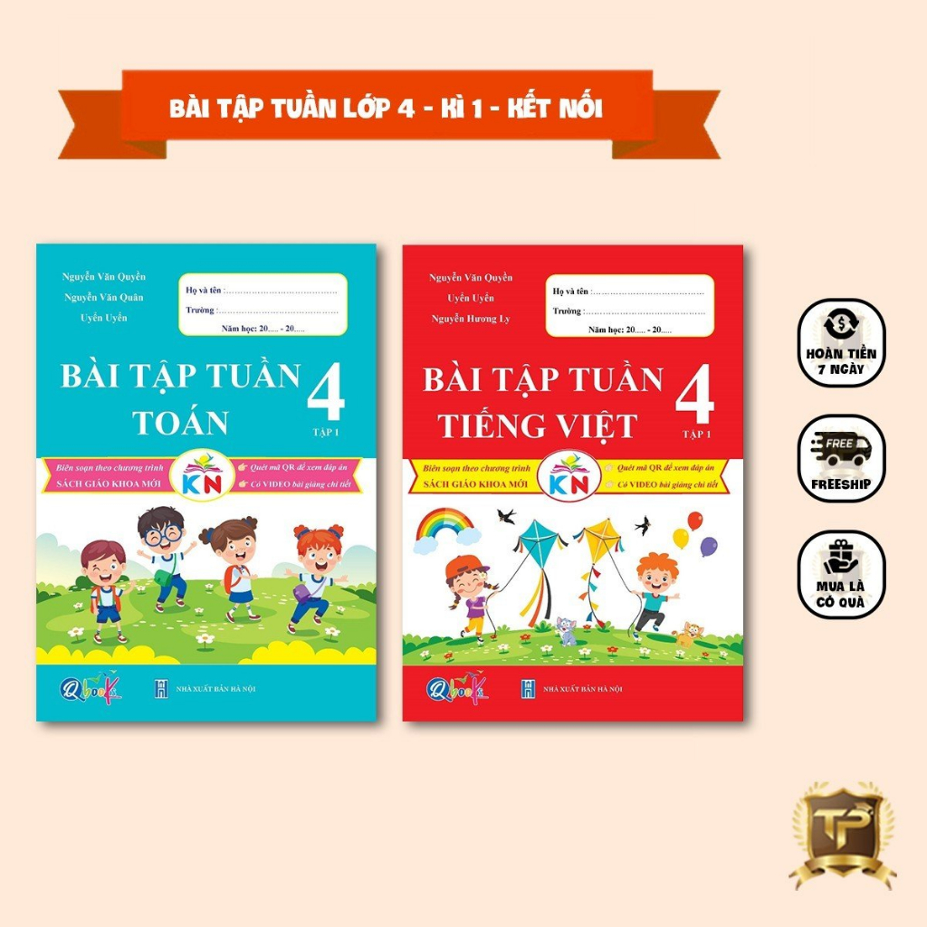 Sách - Combo Bài Tập Tuần Toán và Tiếng Việt Dành Cho Học Sinh Lớp 4 - Chương Trình Kết Nối Tri Thức Học Kì 1