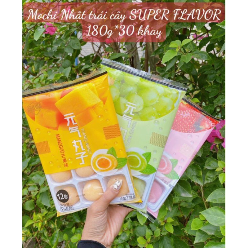 Bánh mochi kem lạnh khay 12 chiếc 180gam