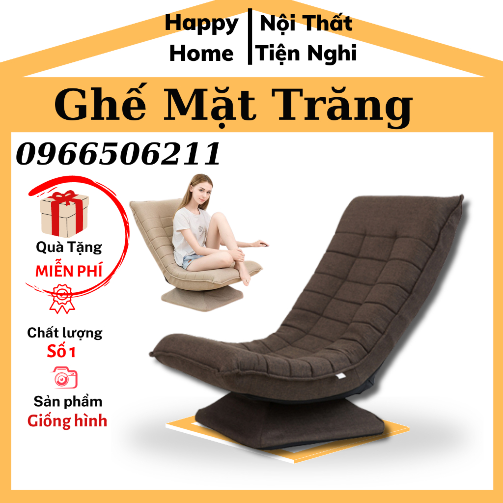 (HOT) Ghế Thư Giãn Cao Cấp Đọc Sách, Ghế Lười Sofa Xoay 360*, Sofa Lười Thư Giãn Mặt Trăng Đọc Sáng Phong Cách Bắc Âu