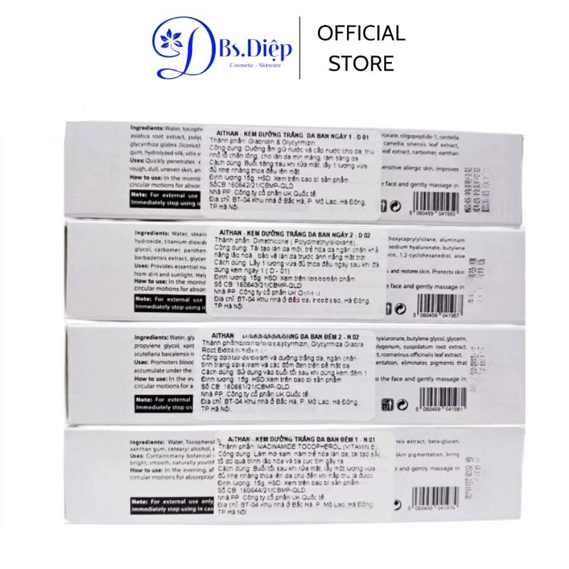 Bộ Nám Chuyên Sâu AiThan – Giải Pháp Ức Chế Nám Theo Phác Đồ Chuẩn Y Khoa Bộ 4 tuýp