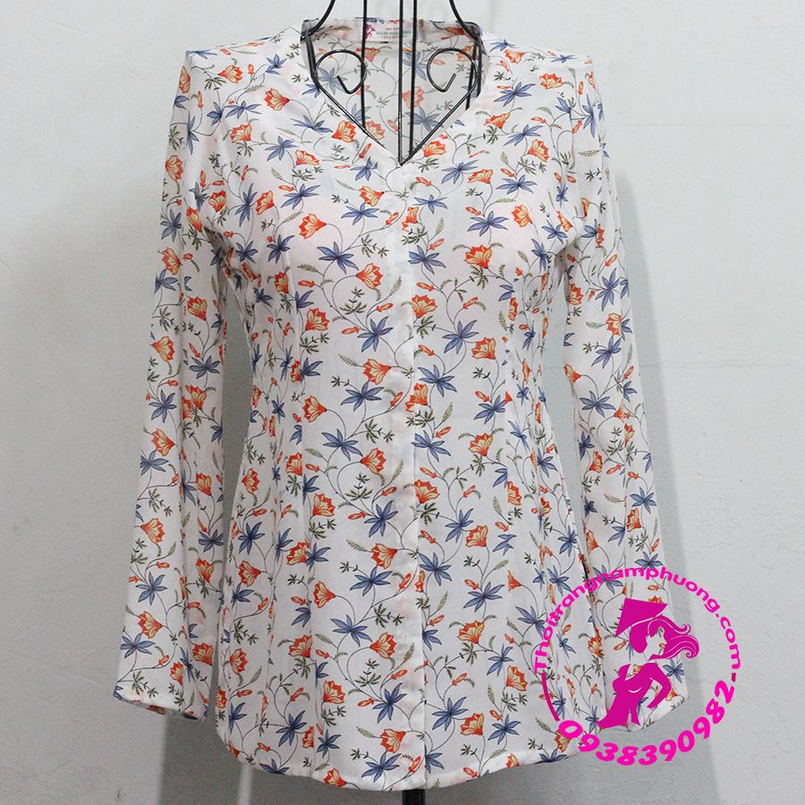 HÀNG LẺ SIZE KHUYẾN MÃI - Áo bà ba vải Voan Hàn Voan hoa - Cổ tim size L, L+ và XL. Mã SP VH007