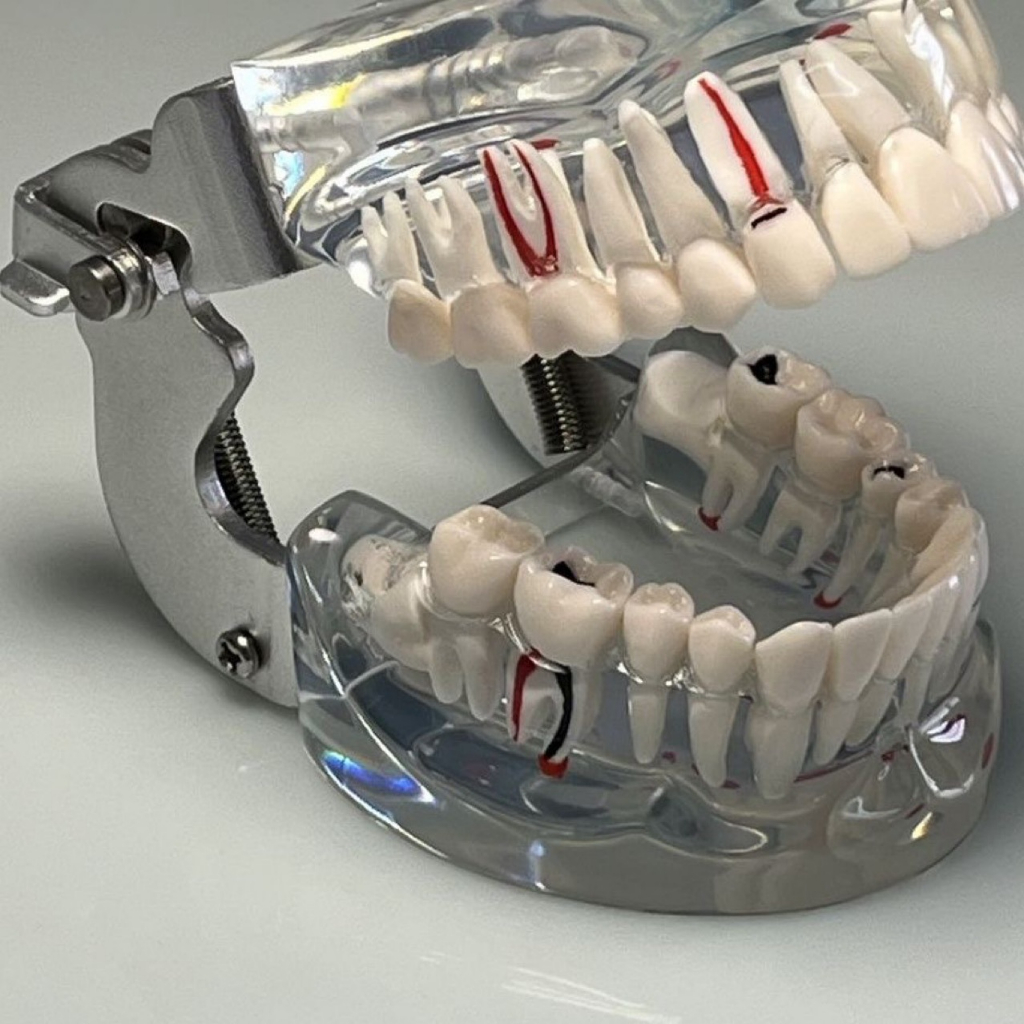 Mẫu hàm tư vấn nha khoa, mô hình tư vấn sâu răng, cắm implant, sâu răng DN42