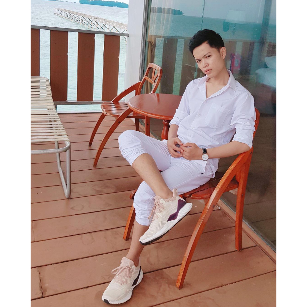 Giày thể thao Alphabounce Beyond trắng sữa quai tím, giày chạy bộ, tâp gym ... dành cho nam nữ, full box