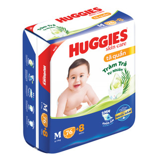 Bỉm /Tã quần  Huggíes M74,L68,Xl60, XXL54 (loại skin care) có cộng miếng